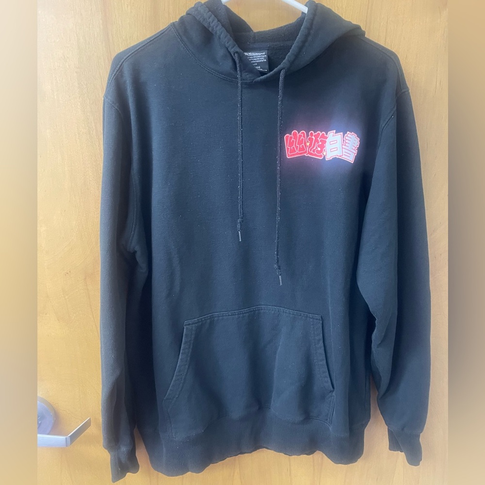 Vintage Yu Yu Hakusho Men's Black Hoodie Adult Y2K 2003 Anime L